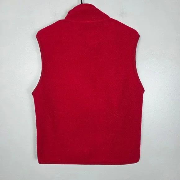 Patagonia Synchilla Vest USA 90s Red Selkirk Glacier Guide Patch Vintage Fleece